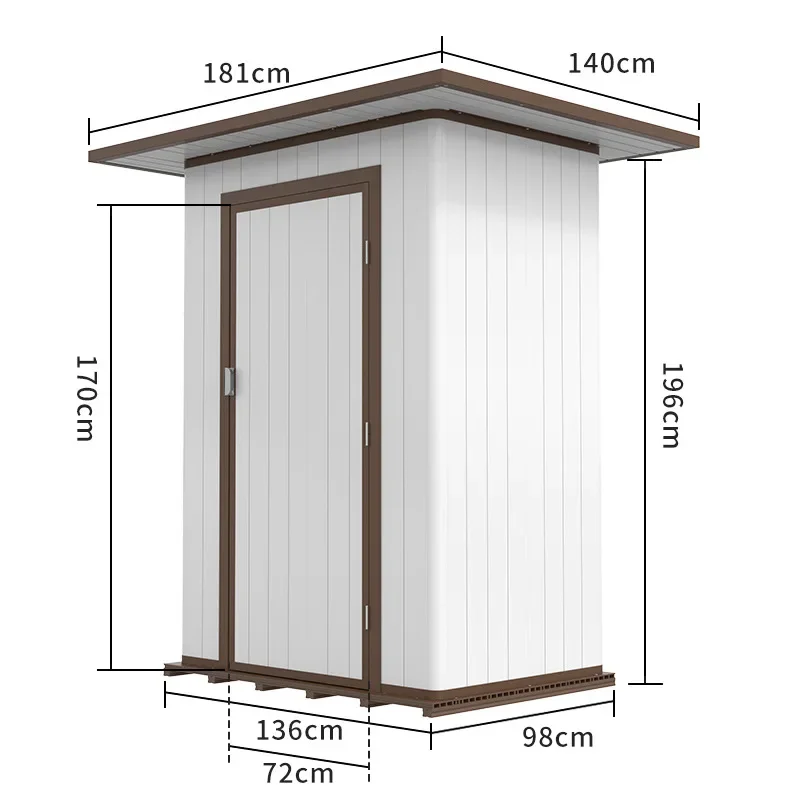 

6.9X6.4FT Outdoor Storage Steel Shed with Floor Frame, Lockable Doors, Compact Metal Tool Shed for Garden Backyard Patio Lawn