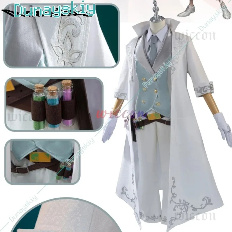 

COSda@Prisoner Luca Balsa Cosplay Game Identity V Paranormal Detective Luca Costume Trench Uniform Suit Party Role Play Clothing