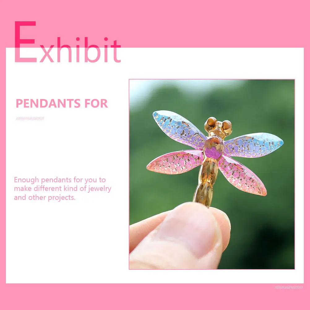 24Pcs Realistic Dragonfly Pendants Jewelry Making Supplies Smooth Texture Fade Proof DIY Earring Necklace Bracelet Ornament