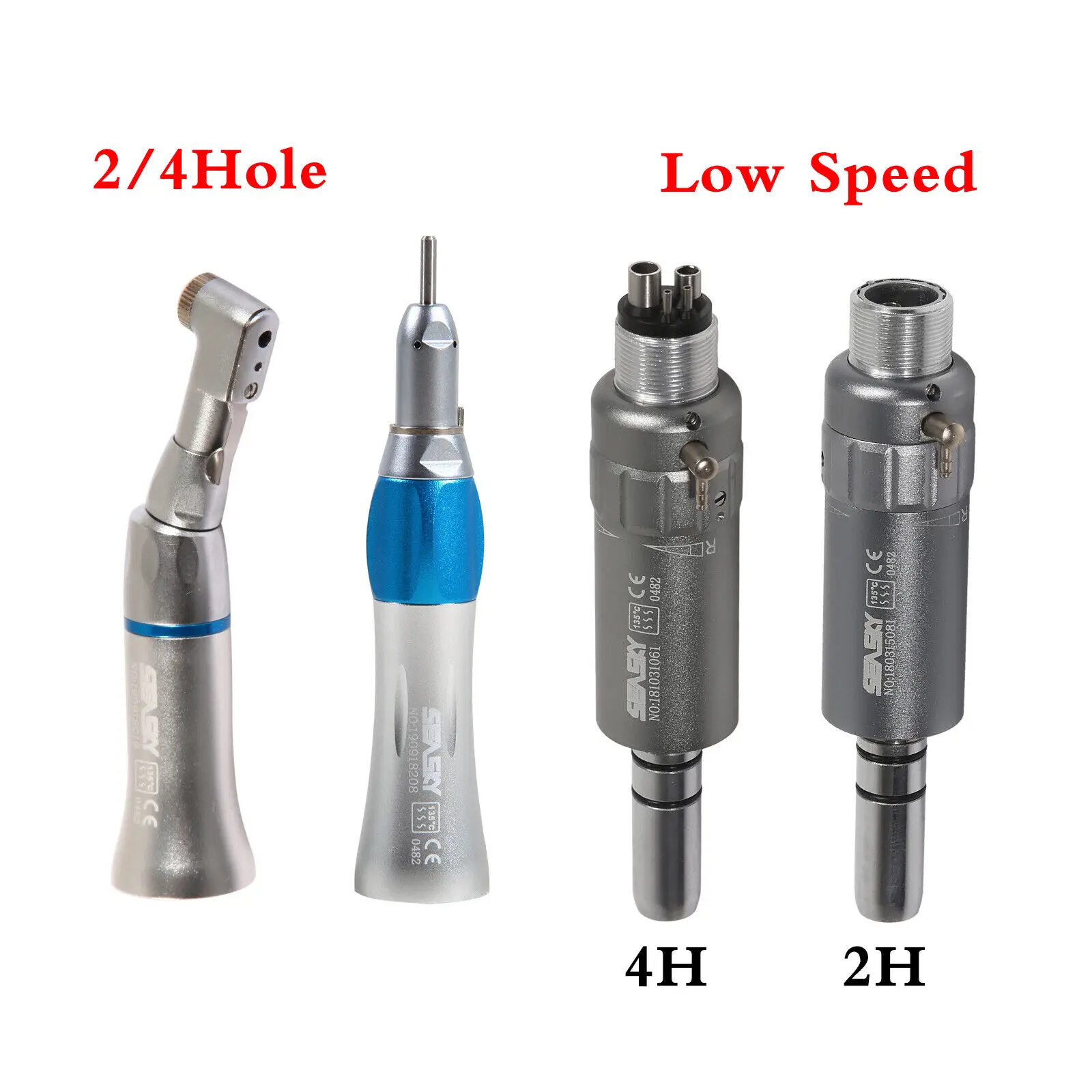 

Dental Low Slow Speed Handpiece Contra Angle Latch Type Straight Nose Motor Turbine 2/4 Hole E-Type NSK Style