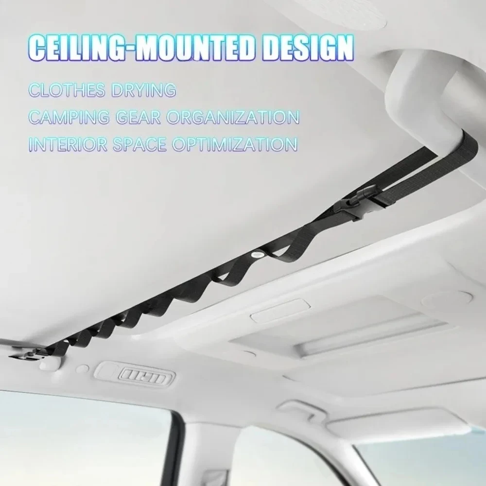 Car Clothes Hanger Rod Travel Portable Telescopic Clothes Hanger Telescopic Adjustable Clothes Line Outdoor Coat Rack