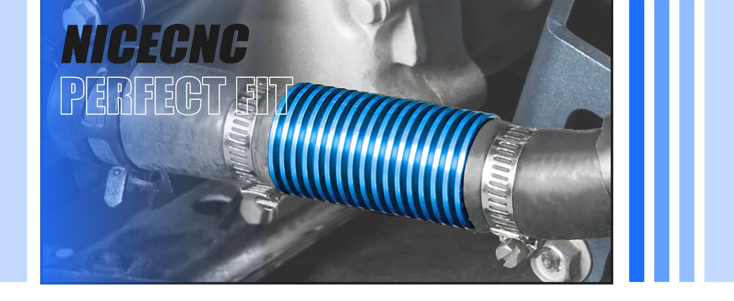 NICECNC In Line Super-Wasserkühler für Yamaha Raptor 700 Rhino Grizzly 600 Blaster 200 Banshee 350 YFZ450 TRX450 Universal ATV – Detail 5
