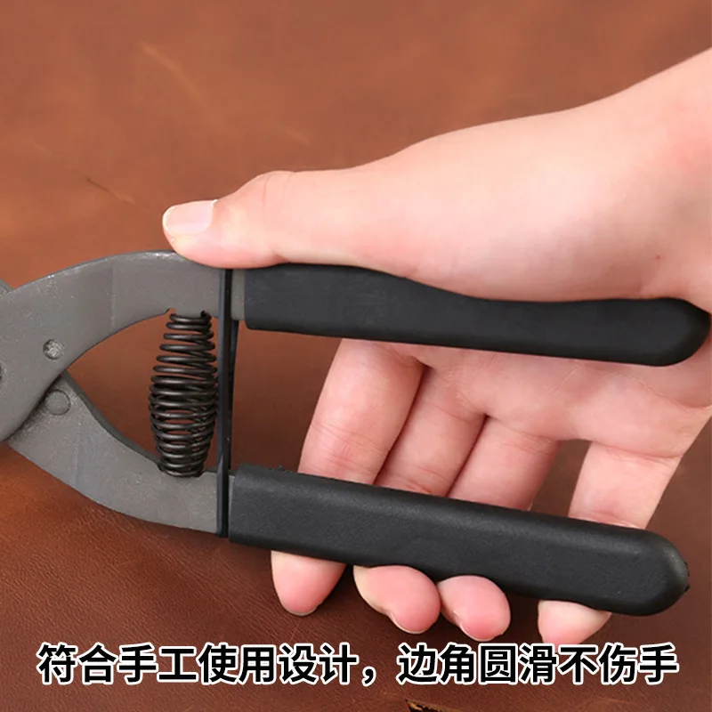 

4Mm 4-Teeth Hole Puncher Precision Carbon Steel Tool Ergonomic Handle Silent Rebound for Belts Watch Straps Purses DIY