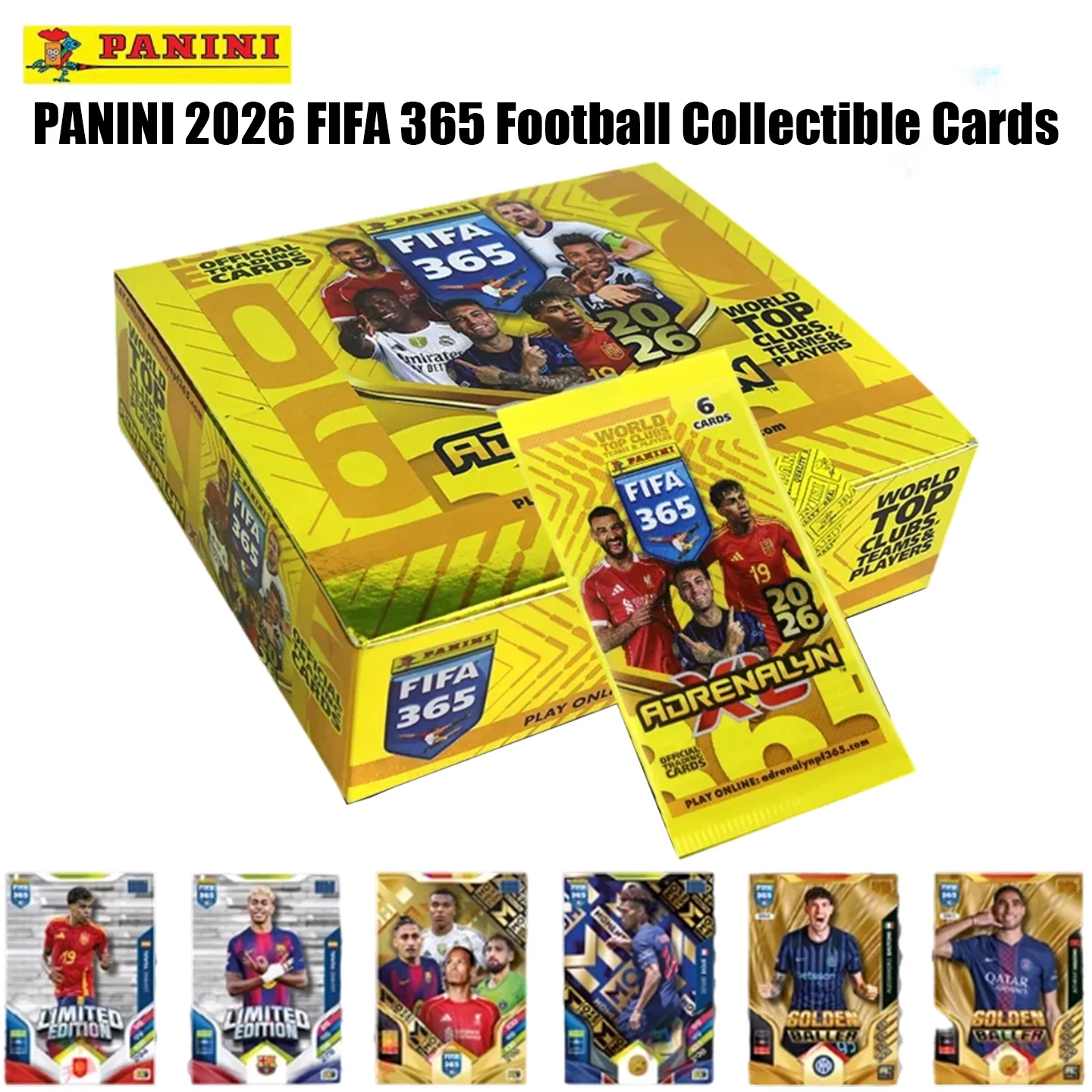 Panini 2026 FIFA365 Official Limited Edition Gold Card, Kylian Mbappé & Lamine Yamal Dual-Star Signed Card Collectible Card
