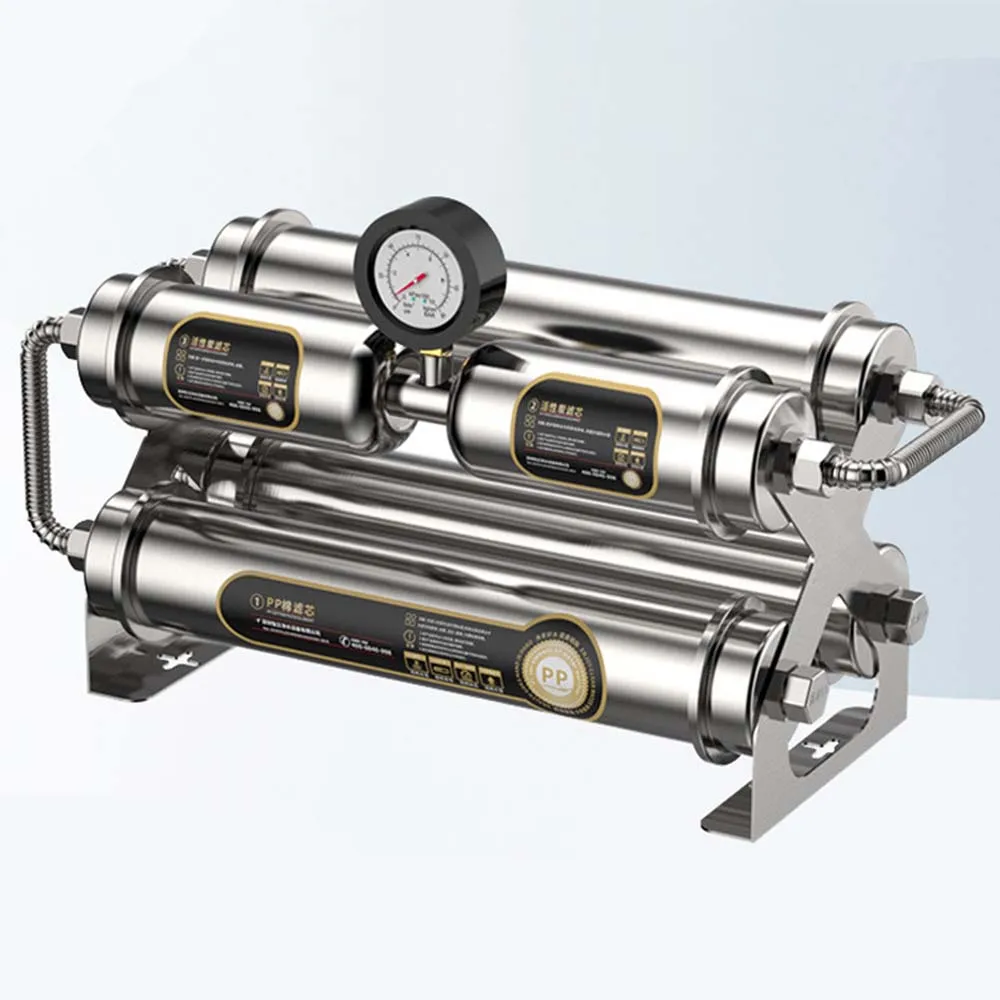 2025 المنزلية 304 تصفية مياه الفولاذ المقاوم للصدأ المطبخ منقي مياه خمس مراحل الترشيح الفائق تصفية الشرب المباشر