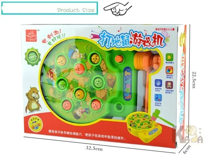 Whack lambaste TOLE Hamster Attack Hit Mole Electronic Baby para niños, juego whack-a-mole, knock on animal head, juguete educativo