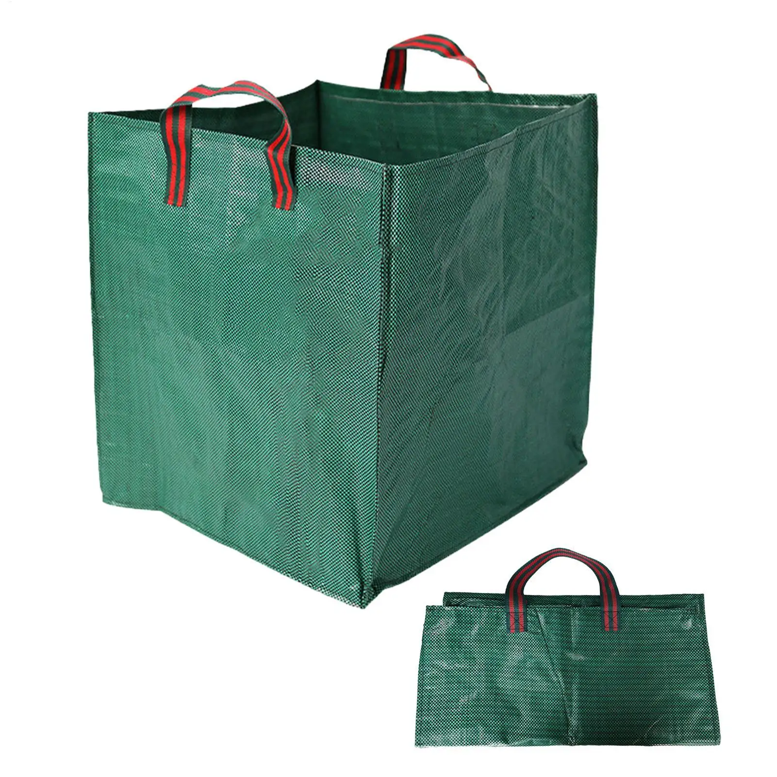 Square Heavy Duty Garden Garbage Bag Garden Trash Bag Reusable Trash Debris Containers With Handle Pool Leaf Waste Bag Bucket