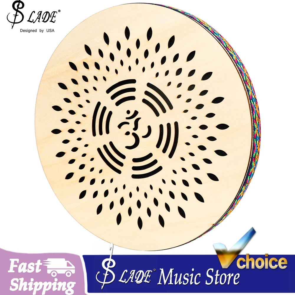 tambour-a-ondes-oceaniques-12-pouces-en-bois-massif-cadre-sculpte-a-la-main-avec-bordure-coloree-son-apaisant-de-la-mer-pour-le-yoga-et-la-therapie