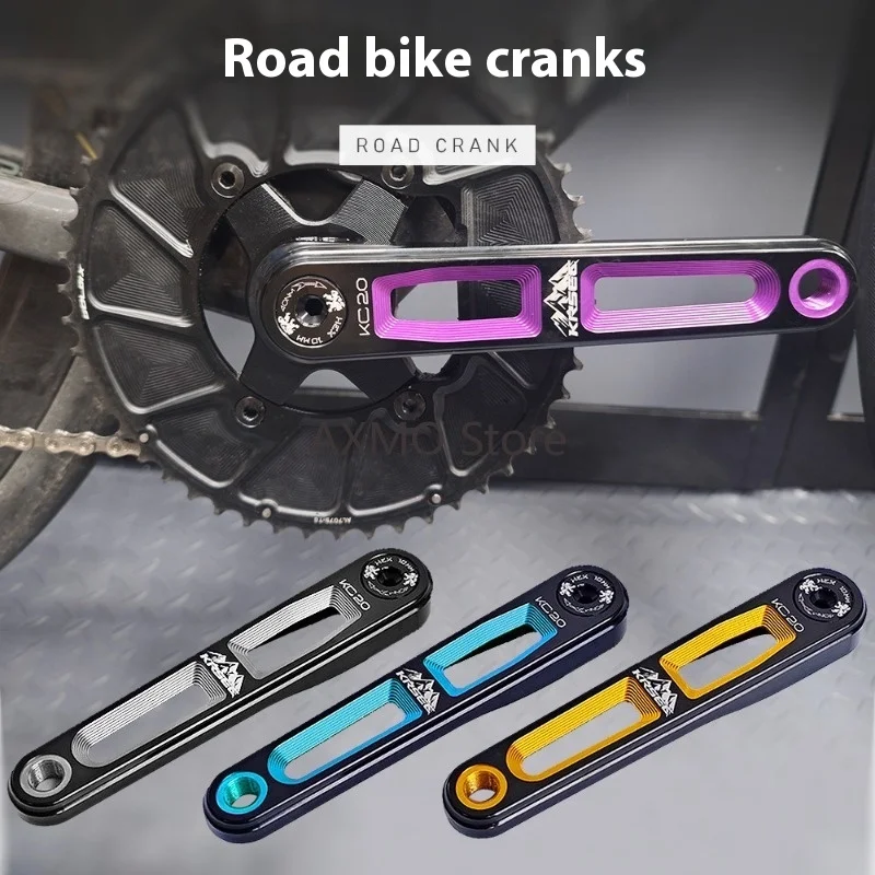 

KRSEC Road Bike Crankset - GXP Chainring Foldable Bike Crank with DUB Axis Crank Alloy Modification Kit Bike Parts
