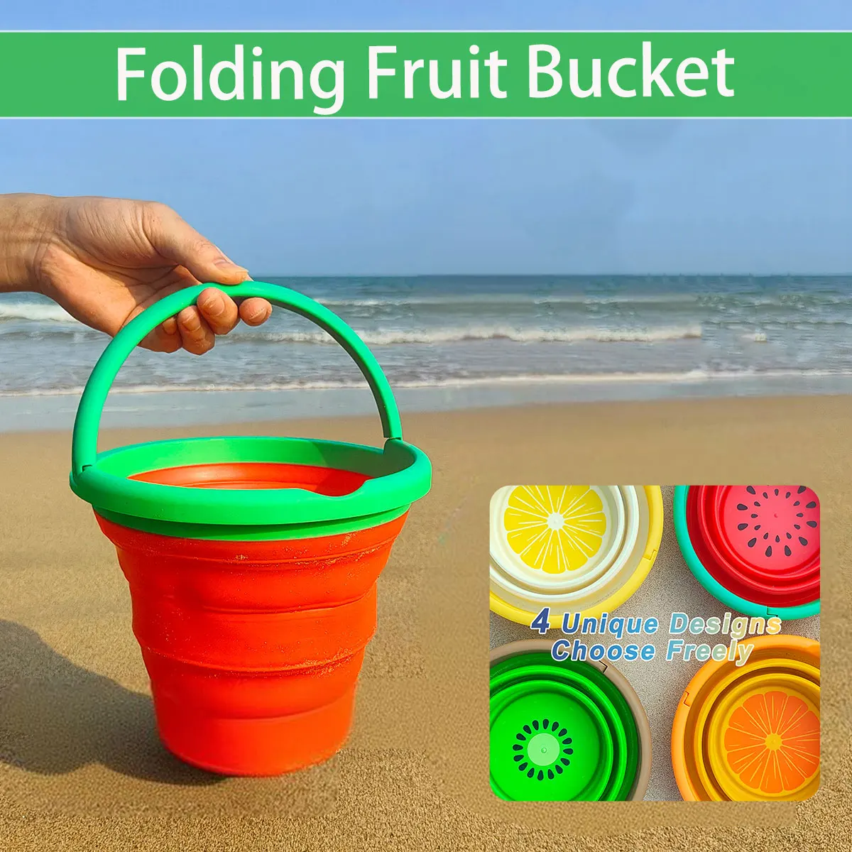 Kinderkeuken Opvouwbare emmer Fantasiespel Opslag Fruit Kinderen spelen Buitenplezier Onderwijs Speelgoed voor jongens Meisjes Strandcadeaus