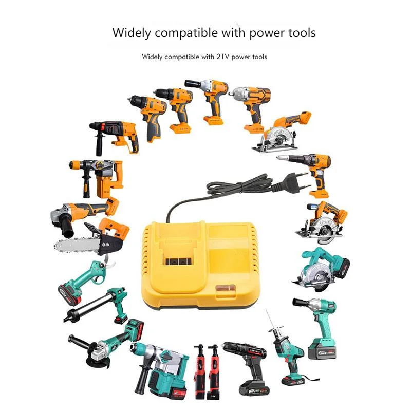 Chargeur de batterie de remplacement adapté pour batterie au Lithium Dewalt 21V 0,5a/DCB200 DCB201 DCB609 DCB182 DCB204, chargeur de batterie US EU
