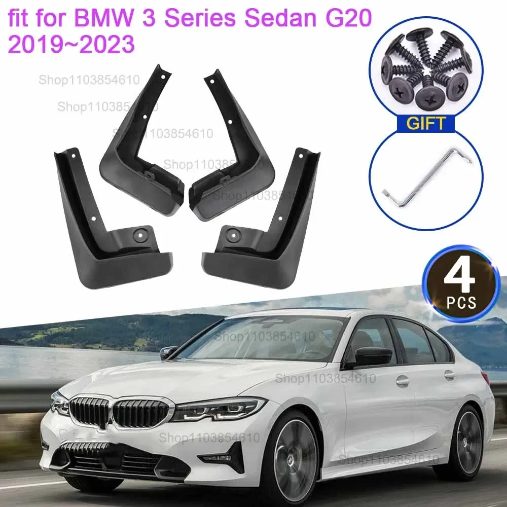 

4x for BMW 3 Series Sedan G20 2019 2020 2021 2022 2023 MudFlap Mudguards Splash Guards Front Rear Wheels Fender Car Accessories