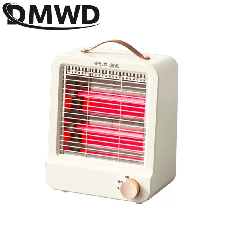 

DMWD Mini Electric Heater Portable Desktop Low Consumption Warmer Home Office Hand Foot Warmer Heater Two Gear Adjustable 600W