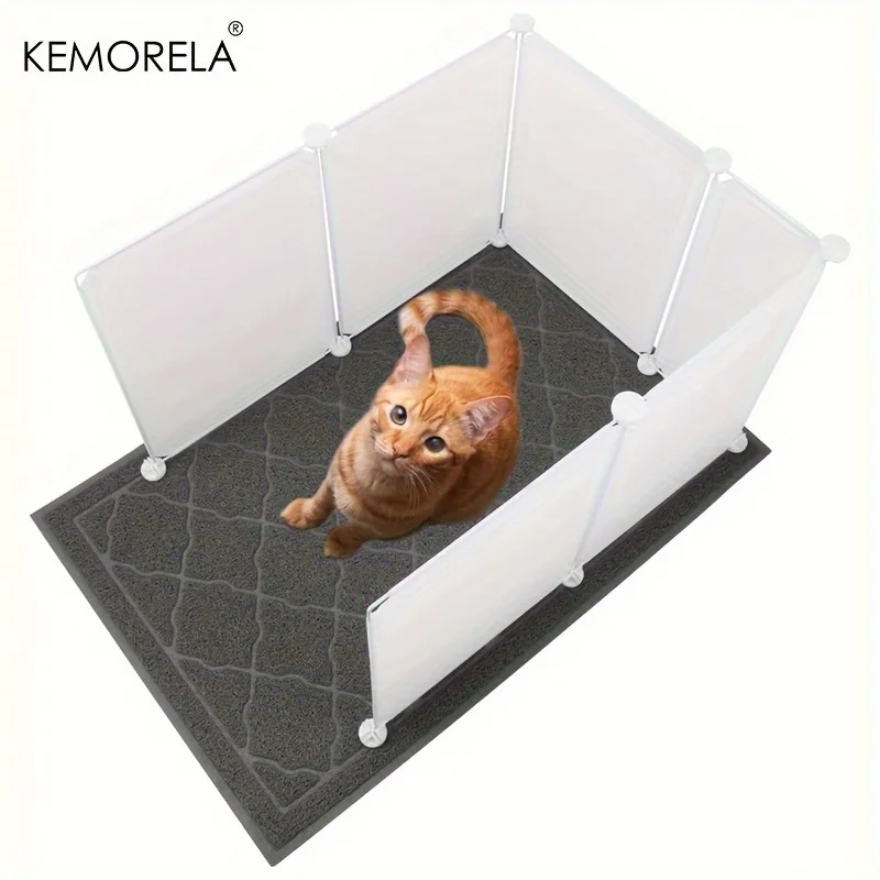 Cat Litter Box Enclosure Splash Guard With Cat Litter Mat Easy Clean Large Cat Litter Box Pee Shields For Open Top Litter Pan