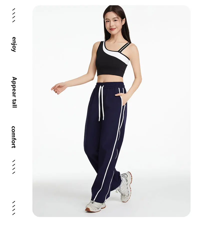 Sport-Hose für Damen, Sommer, kühl, winddicht, Outdoor-Bergsteigerhose, locker geschnitten, lässige Weitbein-Hose, schnelltrocknend, Sonnenschutz-Hose – Detail 3