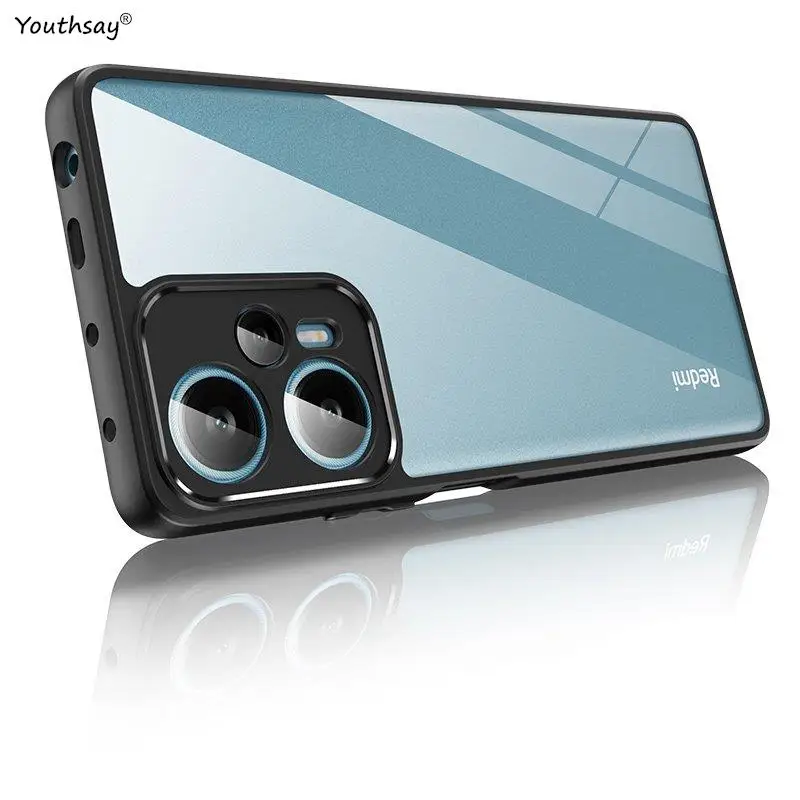 

For Poco F5 Case For Poco F5 Cover Funda Hard Clear PC&Soft TPU Shockproof Camera Full Protective Back Case Poco F5