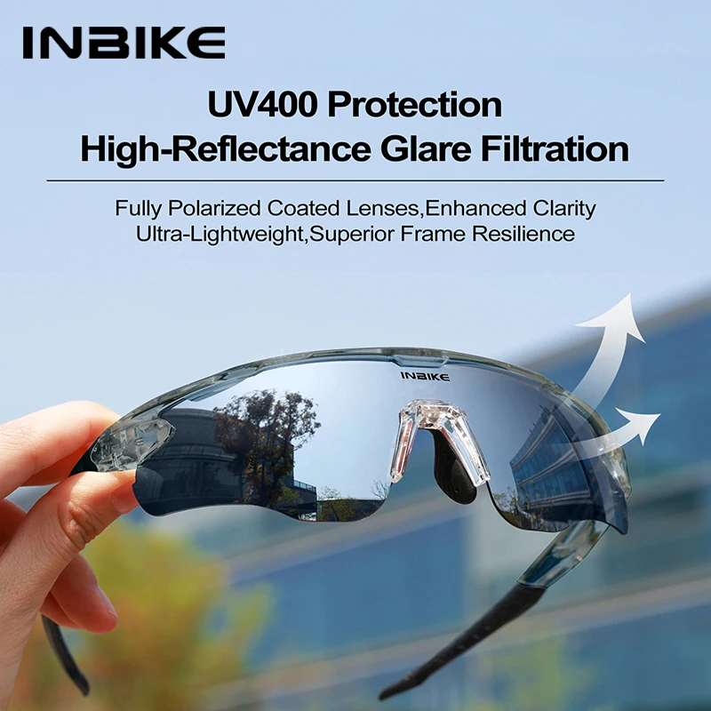 INBIKE Polarized Cycling Glasses UV400 Protection Sports Sunglasses for Road Biking Mountain Bike Running Hiking Outdoor Glasses - Image 2