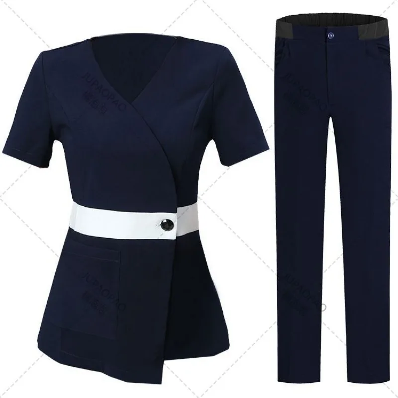 Uniforme de belleza para mujer, ropa de trabajo para recepción de Hotel, Spa, Sauna, baño de pies, uniformes de salón, 2023