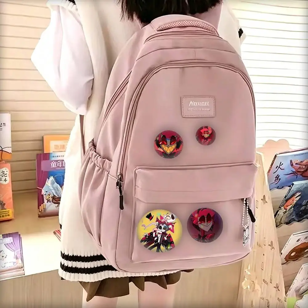 Hazbin Hotel-L Animation 25mm 32mm 44mm 58mm 75mm Brooches Badges Pins for Accessories Gift