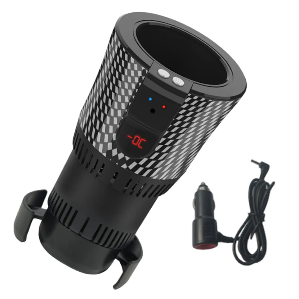 

Автомобильная кружка-термос с подогревом и охлаждением, мини-термос для путешествий, электрический охладитель напитков, цифровой дисплей температуры, портативный автомобильный подстаканник с контролем температуры