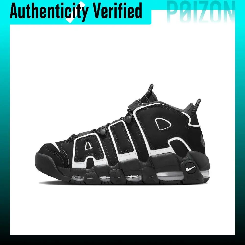 Nike Air More Uptempo 'OG' Comfortable Mid top Basketball Shoes Men's Black White FV2291-001