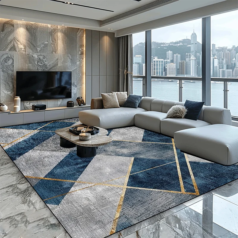 

Modern Luxury Large Area Carpet Living Room Decoration Geometry Rug Non-slip Bedroom Lounge Rug Washable Balcony Kitchen Mat
