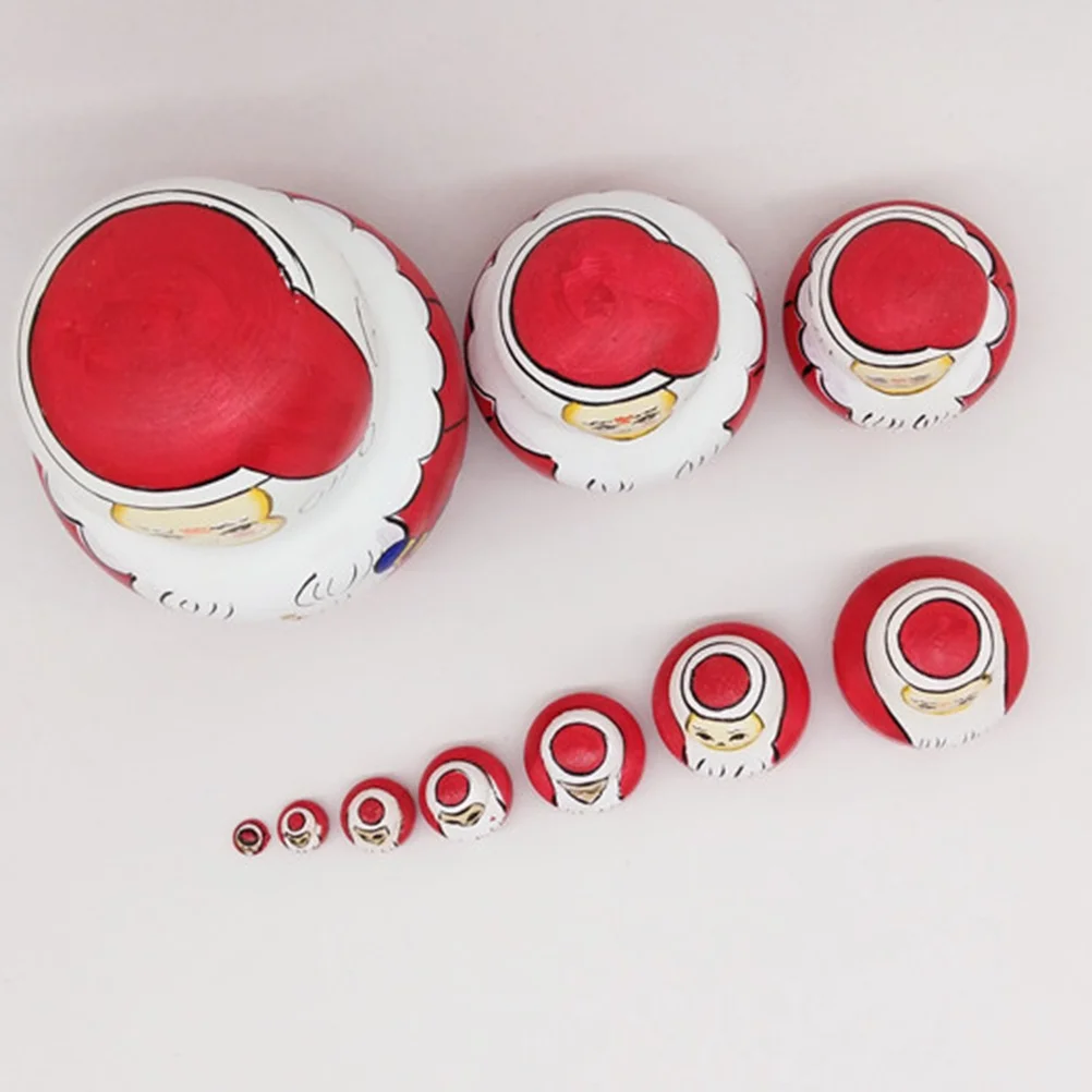 10 pçs russo nidificação papai noel boneco de neve conjunto caixas de armazenamento decorativas presente de natal coleção natal santa nidificação brinquedos