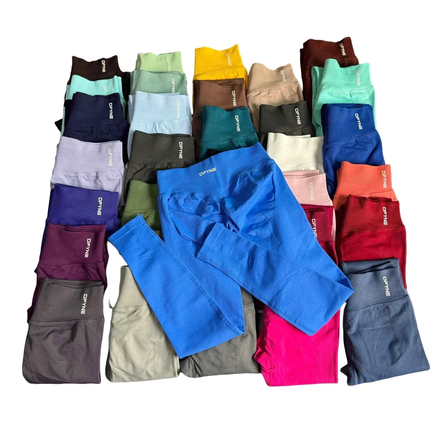 مع شعار تأثير طماق النساء سلس اليوغا يغطي الرجل Scrunch بوم الصالة الرياضية يغطي الرجل تجريب اليوغا السراويل منخفضة الخصر سراويل ضيقة رياضية