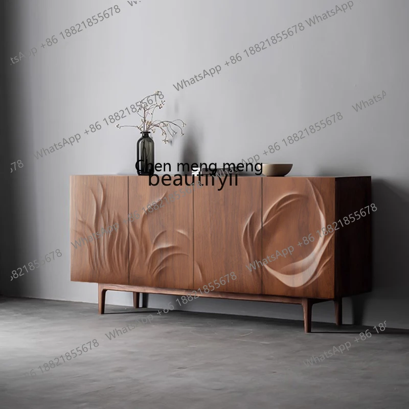 

X Solid wood entrance cabinet, retro side cabinet, dining side, storage, large-capacity storage cabinet in the living room