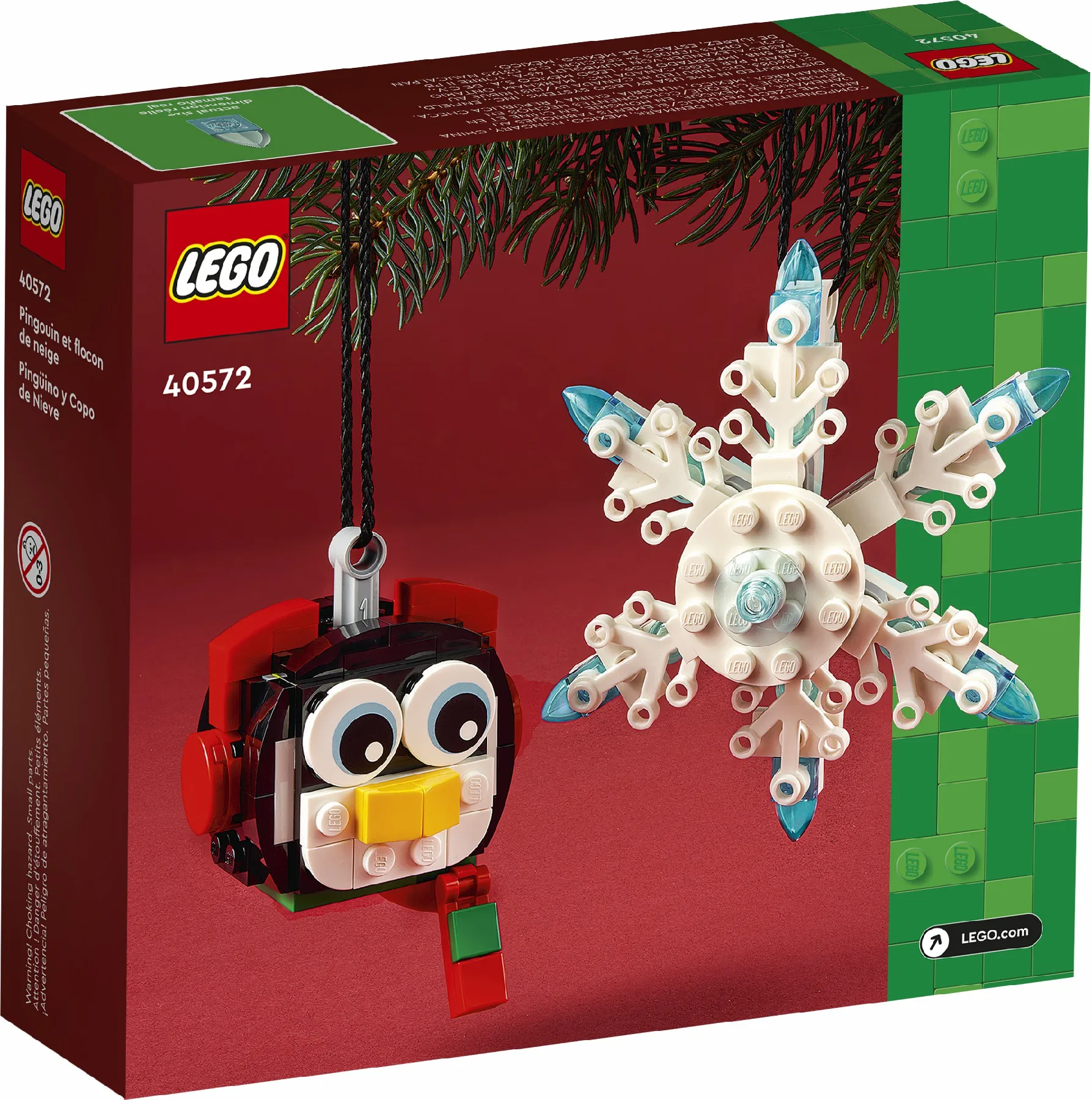 LEGO Penguin & Snowflake Children Building Blocks Toys for Children\'s Kids Birthday Christmas New Year Gift 40572