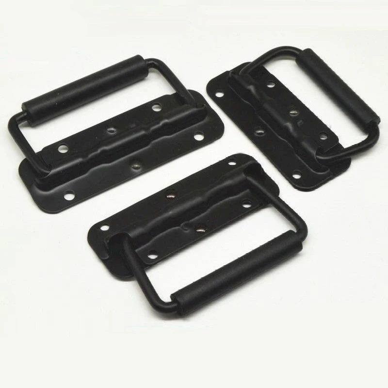 

Shell-less Folding Black Spring Handle Tool Aluminum Case Lithium Battery Box Handle Hardware Retractable Folding Industrial Pul