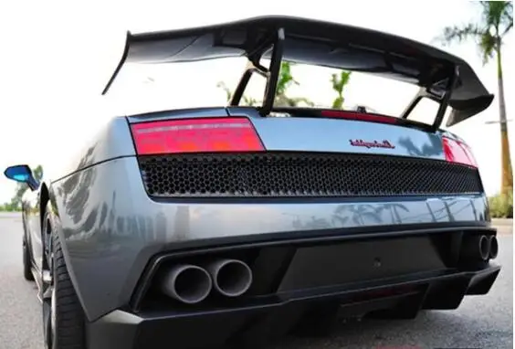 FRP/Real Forged Carbon Fiber Car Rear Wing Trunk Lip Spoiler For Lamborghini Gallardo LP550 LP560 LP570 2004-2012