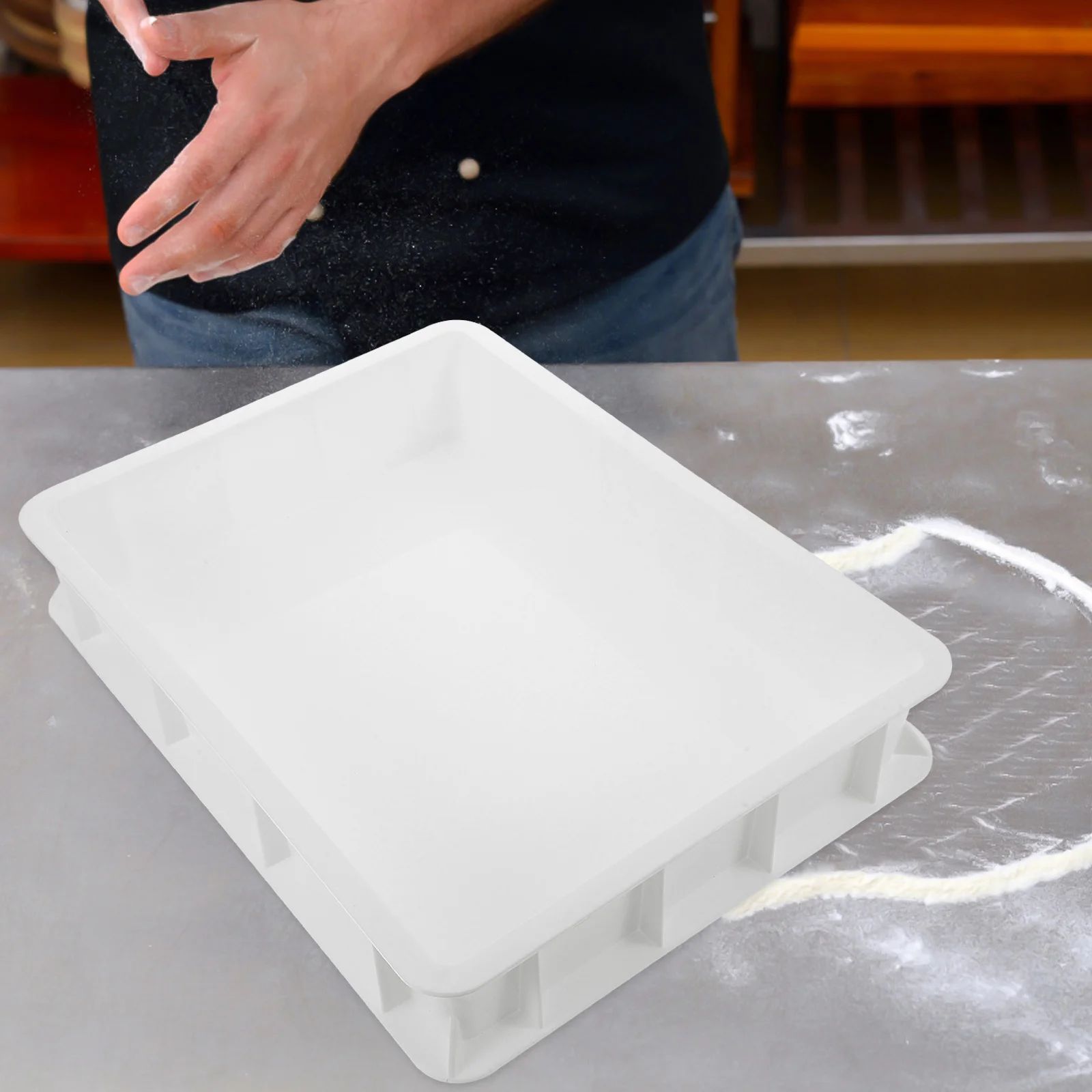 Pizza Dough Proofing Box Stackable Commercial Grade Tray for Home and Bakery Dough Fermentation Container Plastic Pizza Box