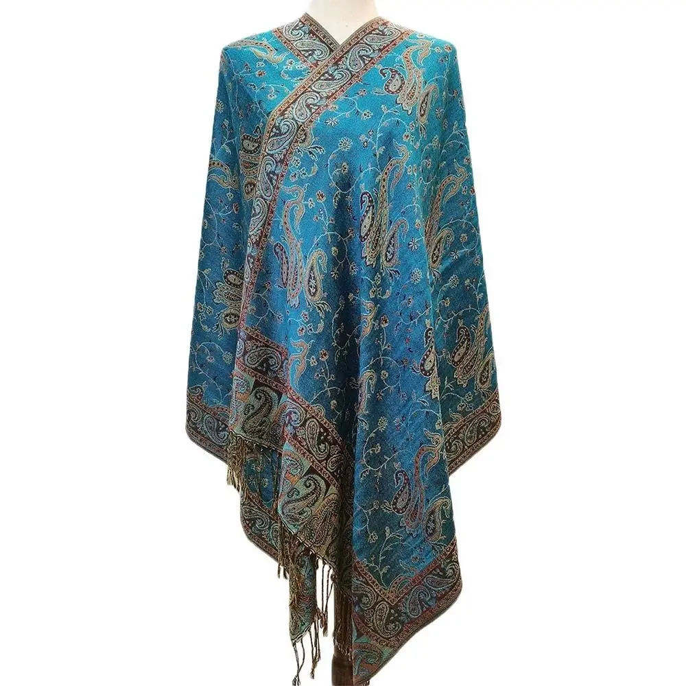 Fashion Paisley Long Scarf Tassel All-Match Pashmina Breathable Sun-Resistant Shawl