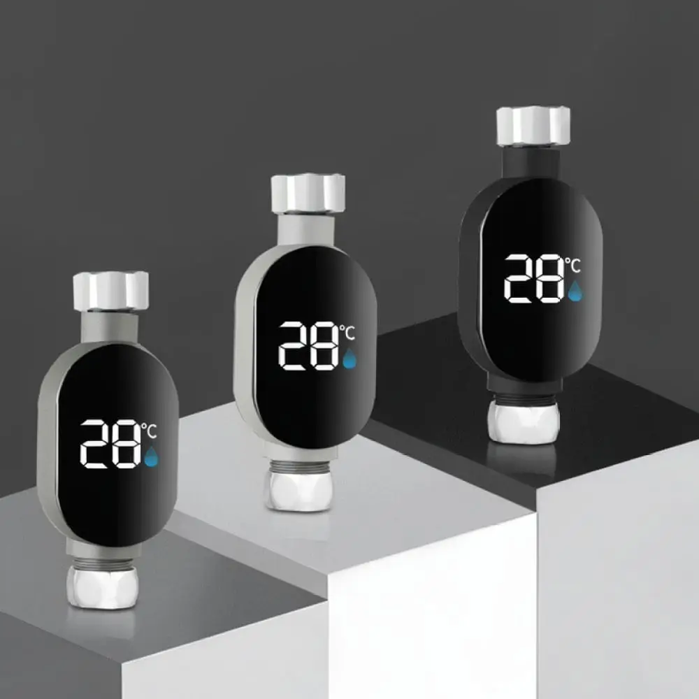 Bathroom Shower Head Water LED Display Monitor Digital Temperature Detection Anti Scalding Safety Helper