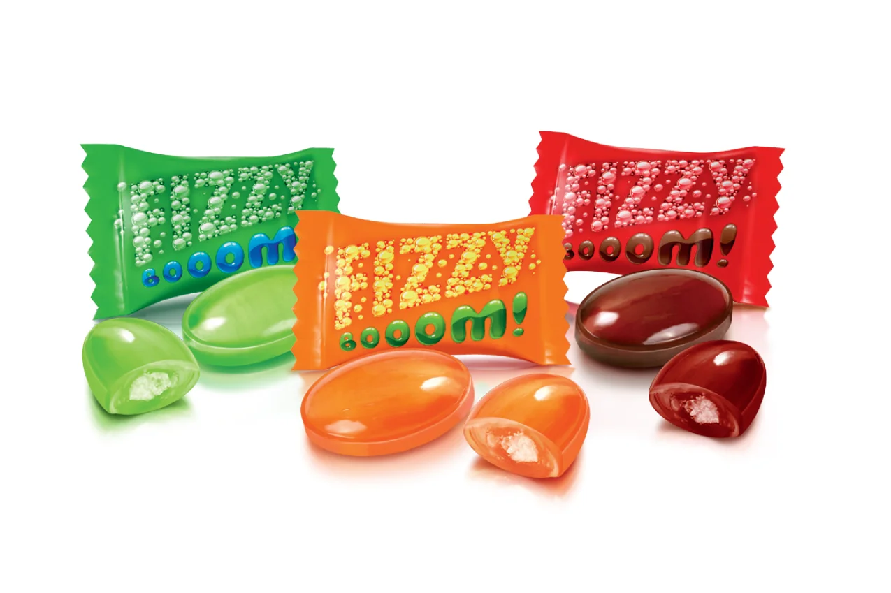 Roshen Candies Fizzy Boom mit 1-kg-Sprudelfüllung