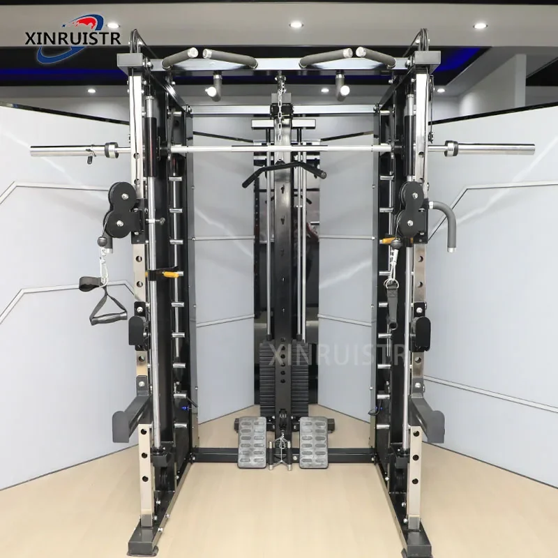 Hot Selling Fitness Commercial Gym Home Black Smith Machine Multi Gym Machine Fitness Equipment Smith Machine