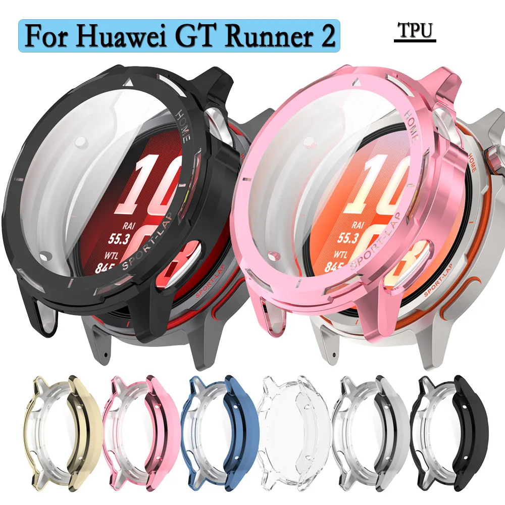 

TPU Case For Huawei Watch GT Runner 2 Cover With Screen protector Watch Shell Replacement For Huawei GT Runner 2