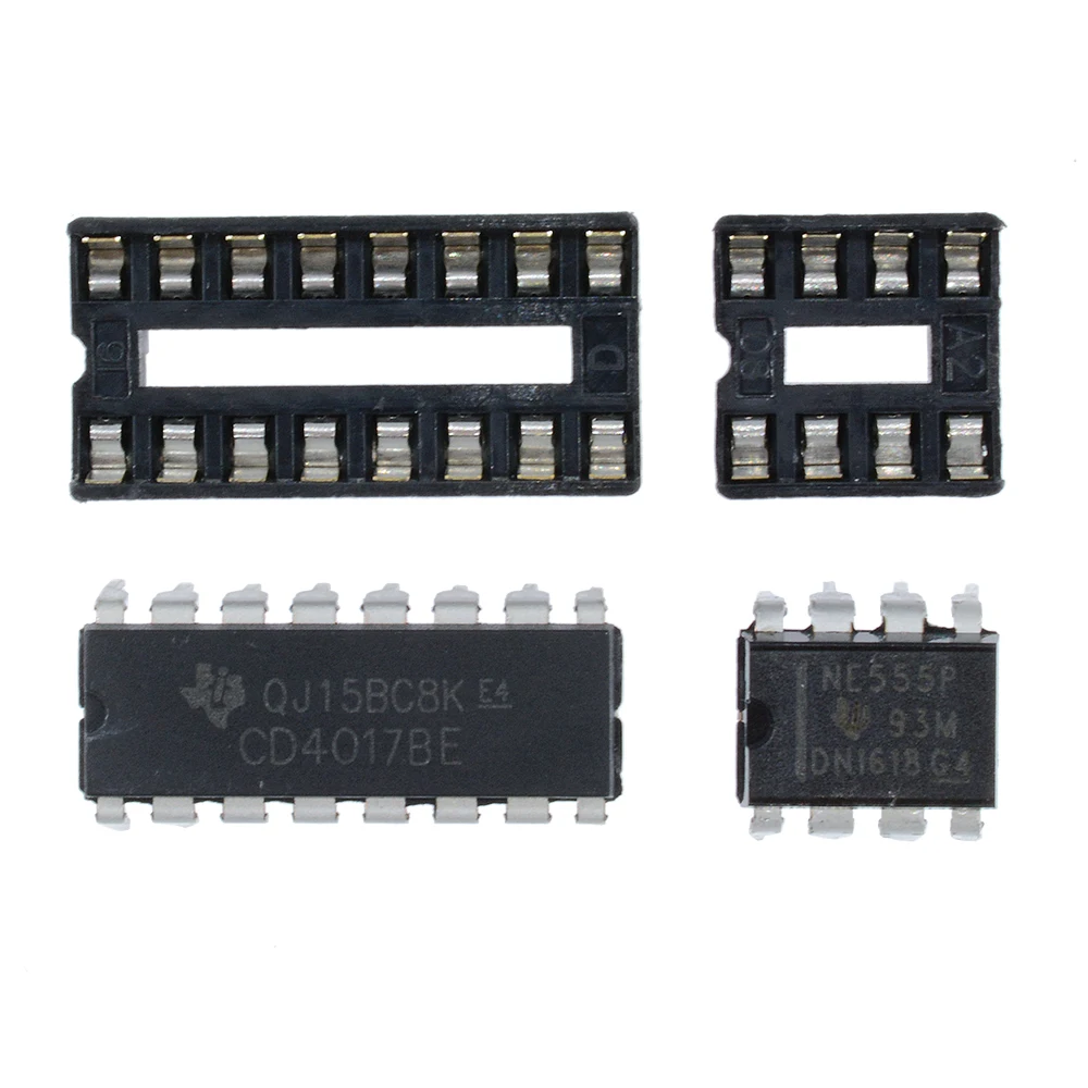 مصباح ليد المطارد المياه المتدفقة ضوء LED الإلكترونية لتقوم بها بنفسك أطقم وحدة NE555 + CD4017 سائق المياه بالطاقة الدائرة تفكيك جزء #6