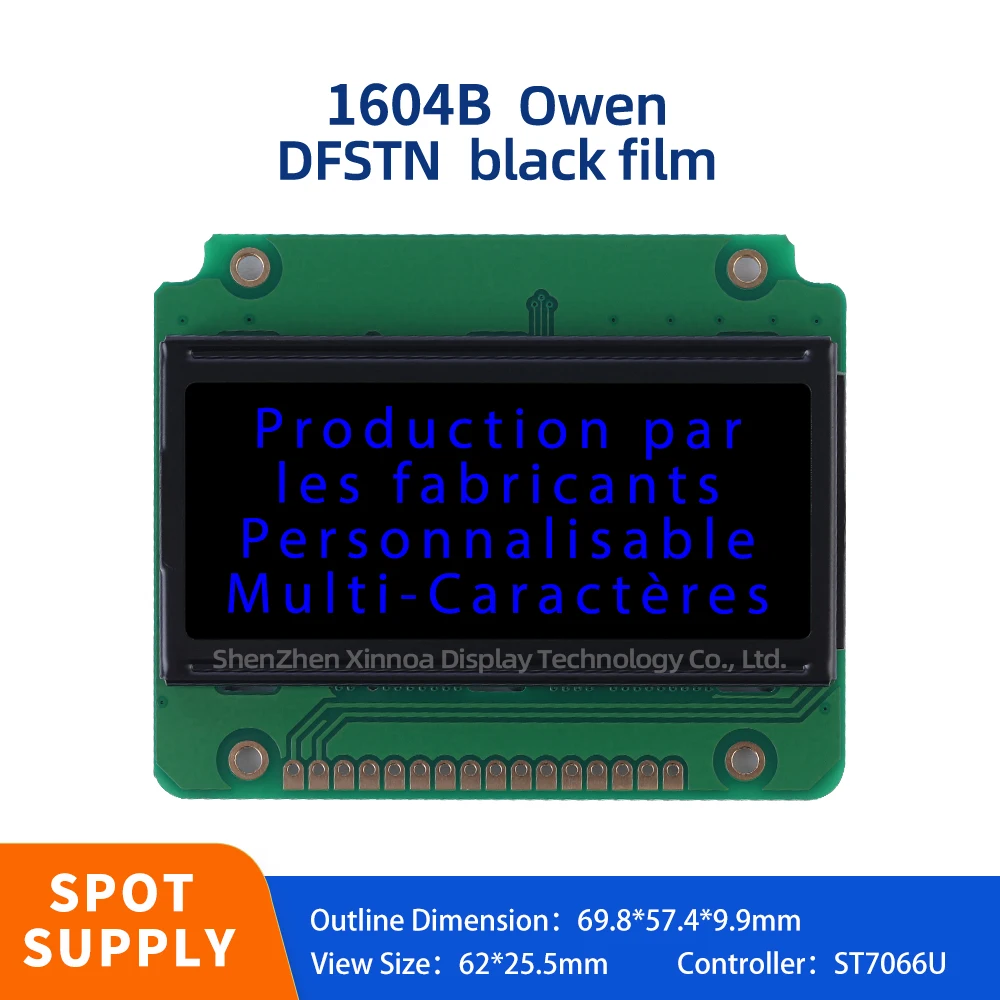 

Multiple Font Character Screens 1604 LCD DFSTN Black Film Blue Letters European 1604B LCD Liquid Crystal Display