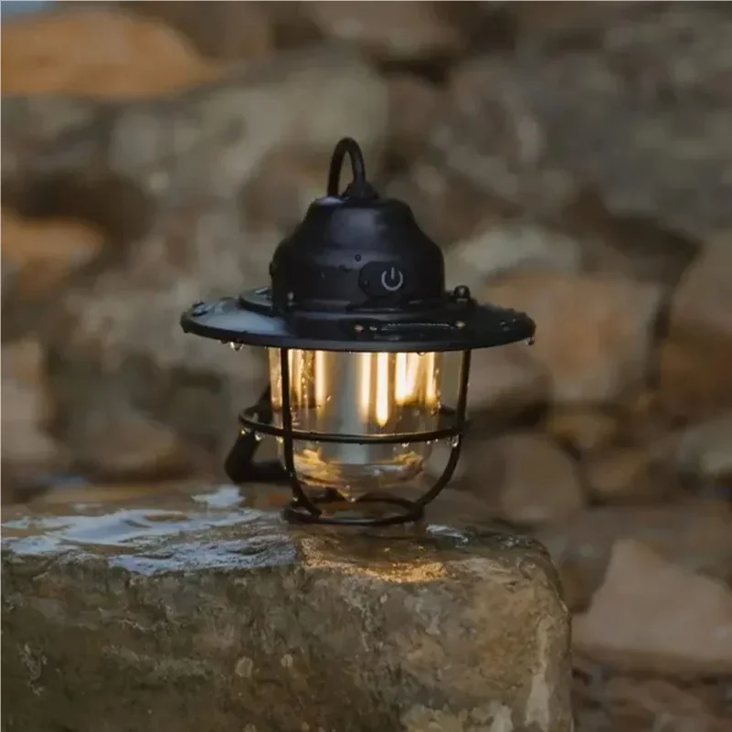 

Outdoor Retro Mini Metal Smalldroplight Campsite Lamp Atmosphere Lamp Tent Light IPX4 Waterproof LED Camping Hangling Lamp