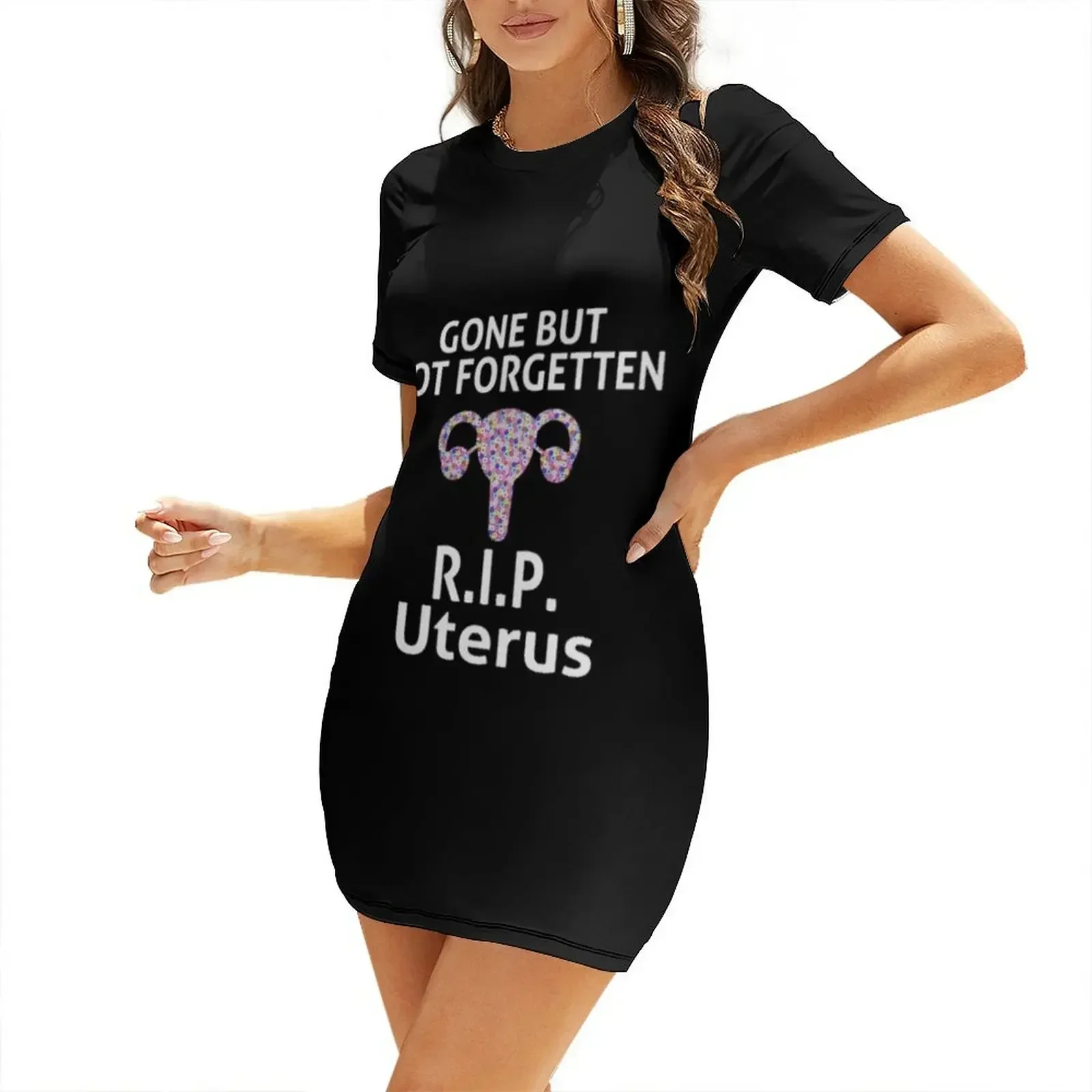 Uterus gone but not foregetten gift Short-Sleeved Dress summer dress women 2026 women's clothing trend 2026 Cocktail of dresses