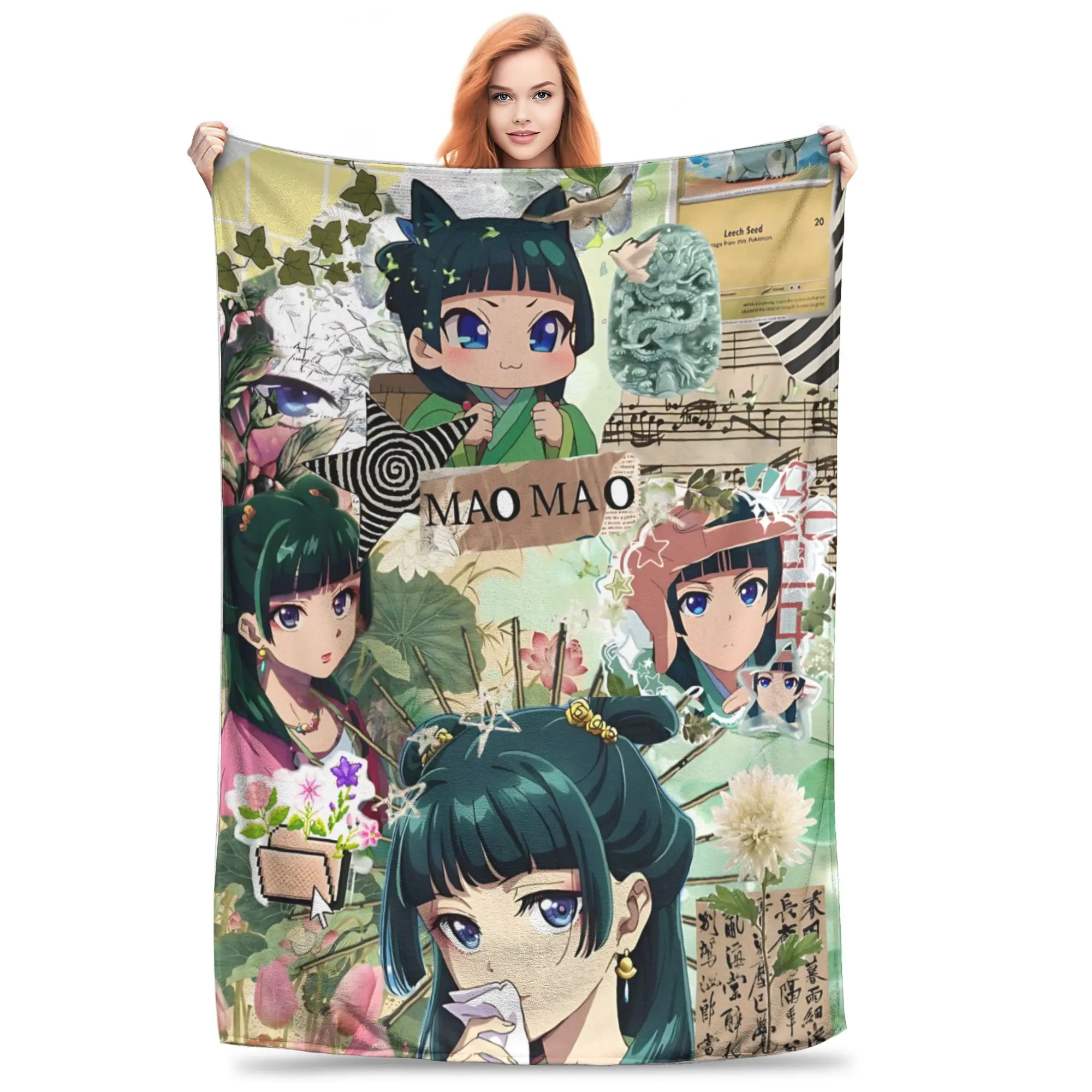 1PC The Apothecary MAOMAO  home room decorations Winter Blankets for Adults Bedding Home Interior Sofa Knee