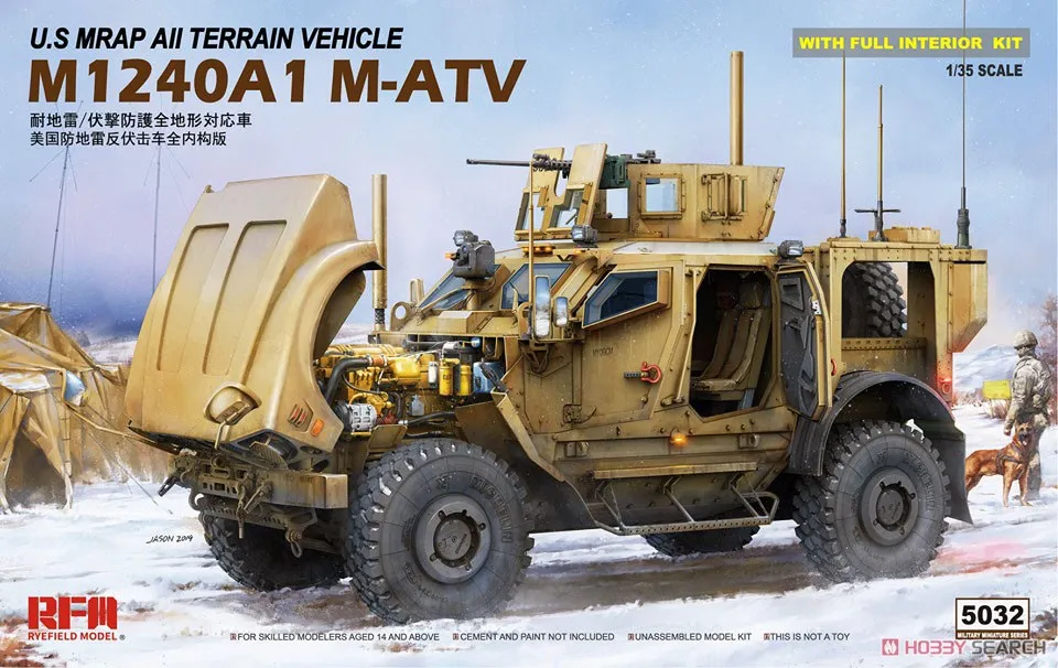 RYE RM5032 1/35 Scale model M-ATV (CMRAP ALL Terrain vehicle) M1240A NEW