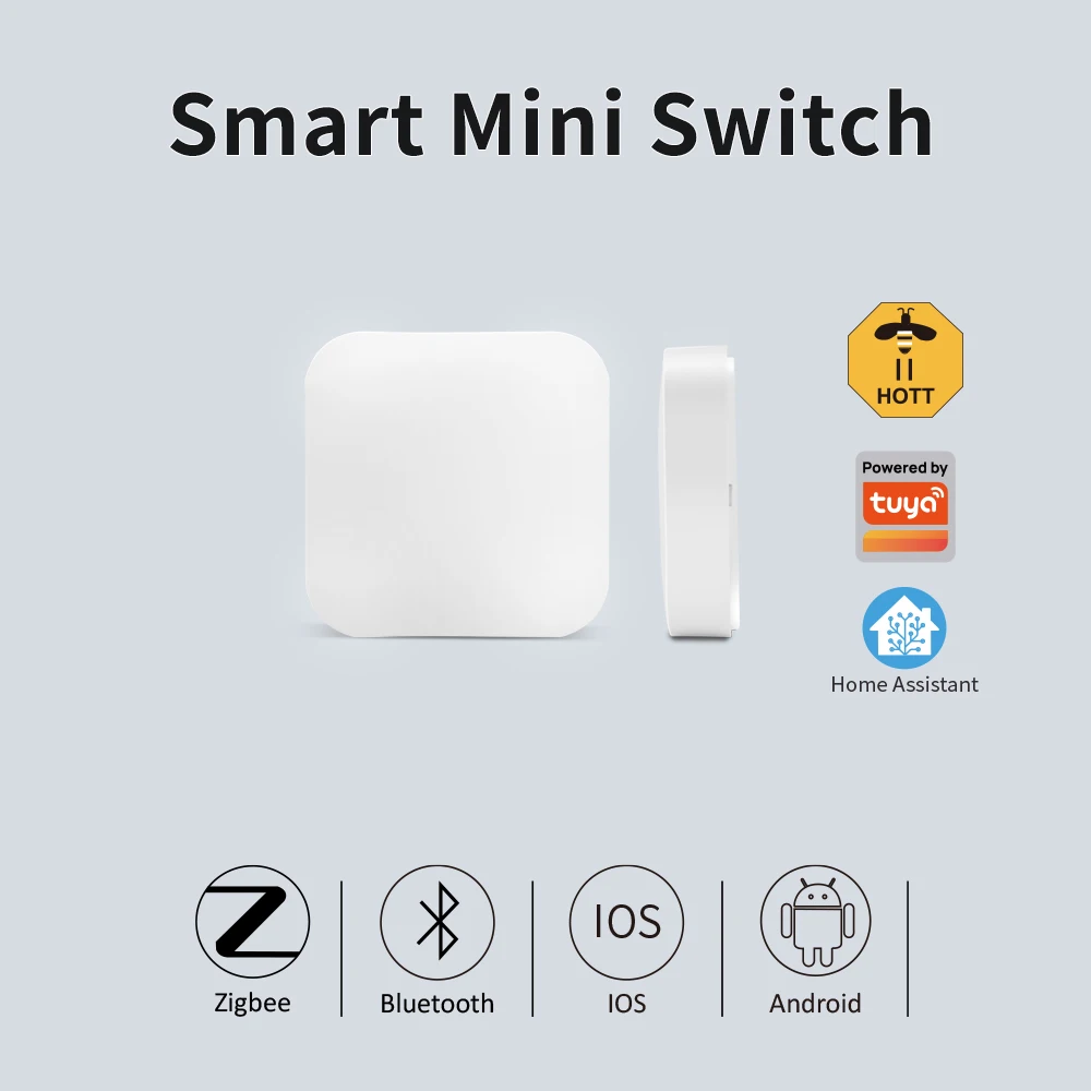 

Умный мини-переключатель ZigBee, кнопка сцены для домашней автоматизации, переключатель с несколькими сценариями, поддержка Tuya/домашнего помощника