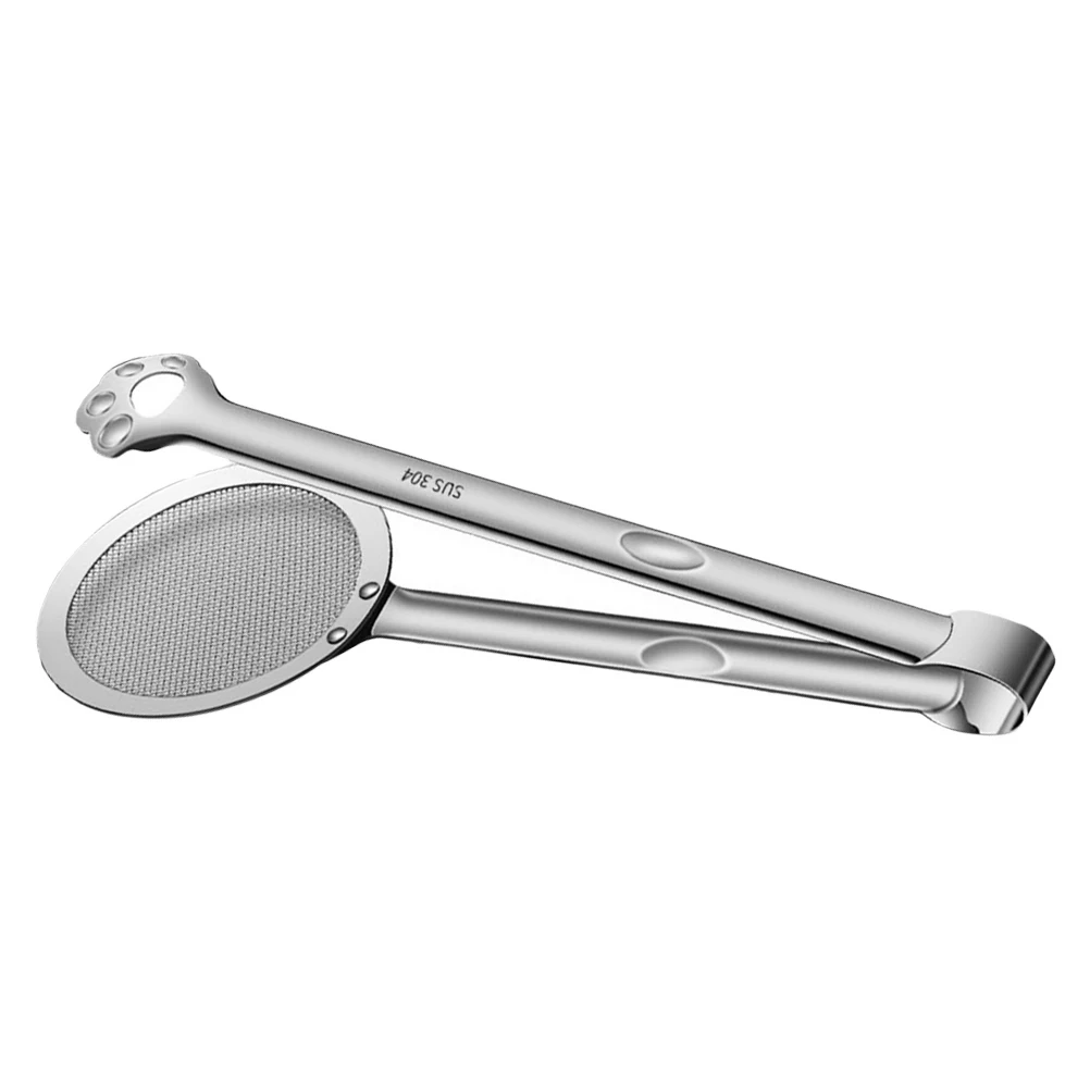 

Stainless Steel Oil Strainer Clip Fine Mesh Spoon for Frying Kitchen Tool BBQ Salad Cooking Bread Cake Grease Filter