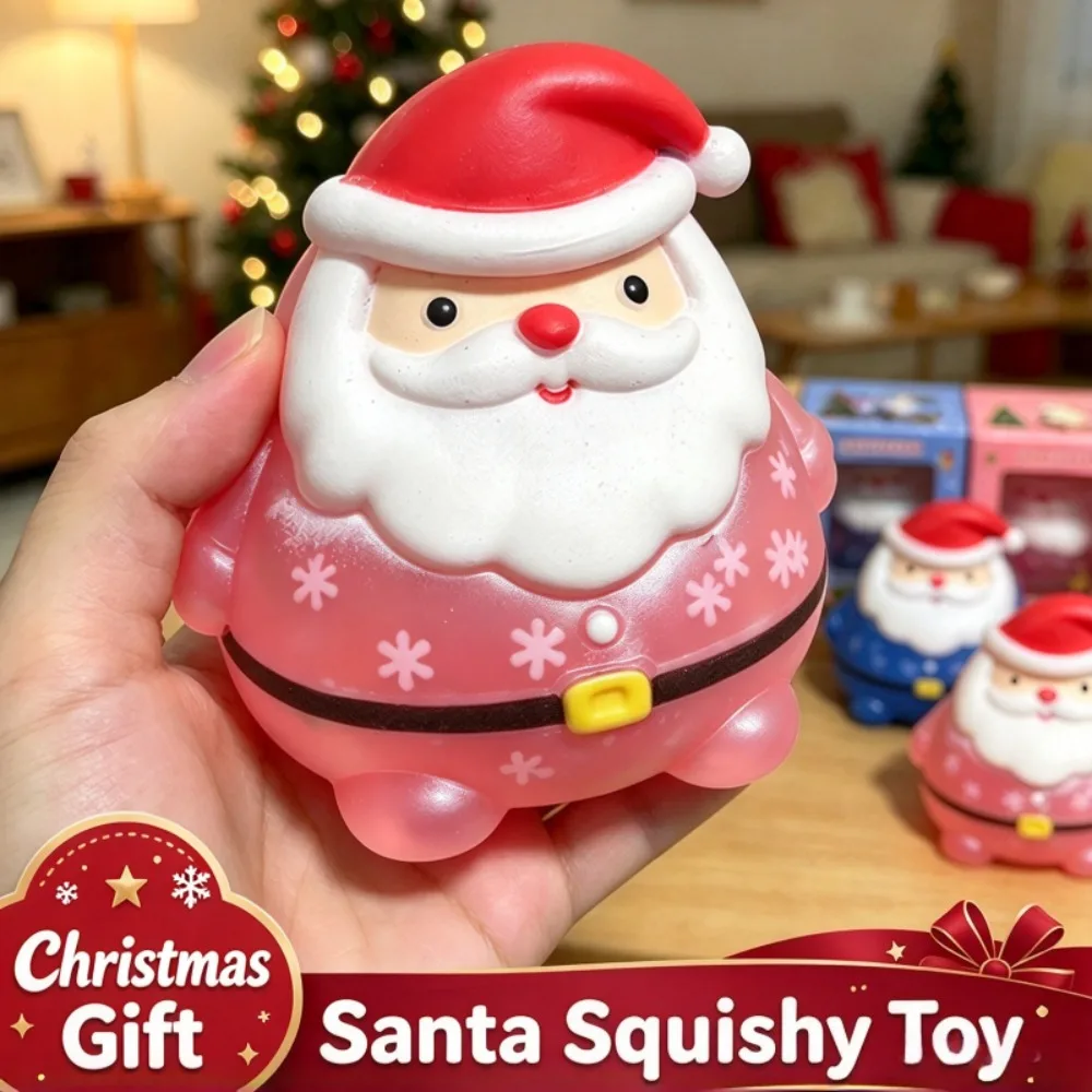 Santa Claus Maltose Squishy Toy 1Pc, Slow Rising Stress Relief Fidget,Cute Fun Christmas Gift Box for Kids Adults,Stress Relief