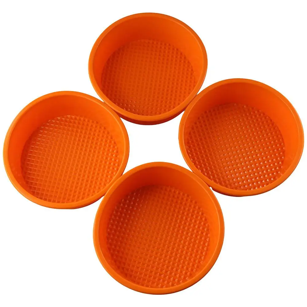 

1/4pcs Easy To Clean Silicone Cake Molds Orange 5 Inch Baking Decoration Mold Decorating Silicone Mould Kitchen