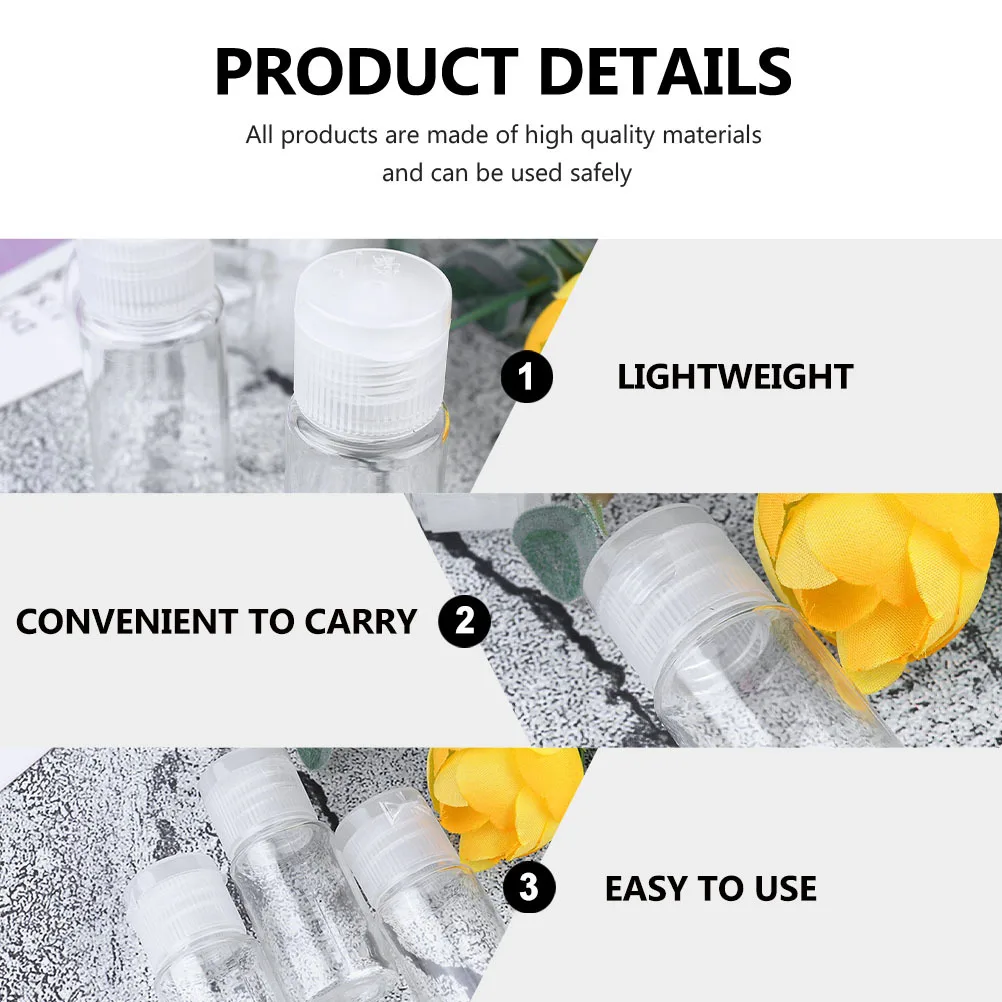24Pcs Emulsion Bottles Refillable Portable Lotion Containers for Travel Dispensers Clear Pet PP Material Lightweight
