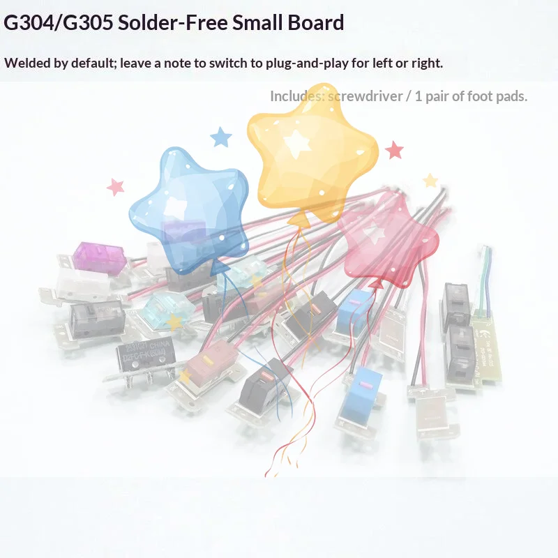 Hot Swap Mouse Button Board Micro Switches Replacement For G304 G305 Free Small Board For Mouse Repair Modification